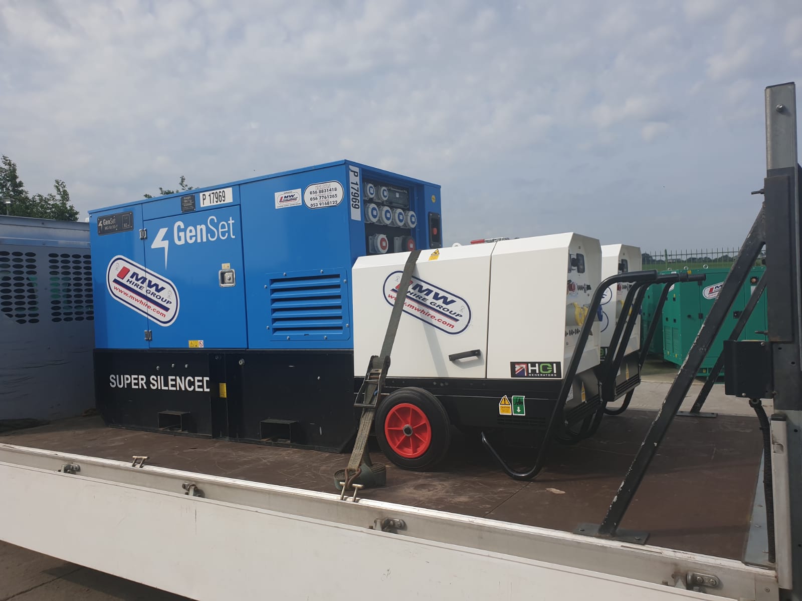 New 6 KVA Generators and a demo 50 KVA Genset heading out -SOLD... to a customer in Dublin